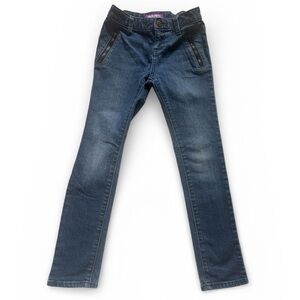 Old Navy Girls Super Skinny Jeans Zipper Pocket Denim Blue Kids 7 Reg